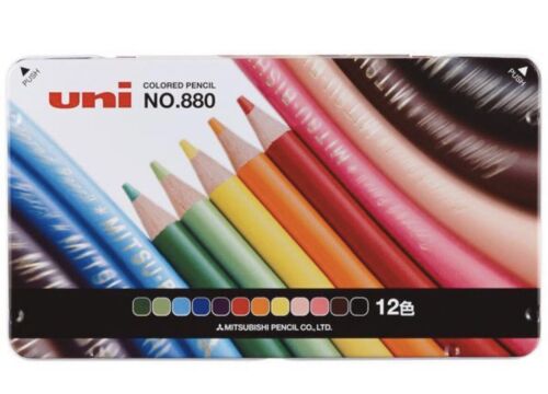 (Uni) Ołówki kolorowe 12 kolorów zestaw nr 880 12C K88012CP 1 opakowanie (12 kolorów) - Zdjęcie 1 z 3