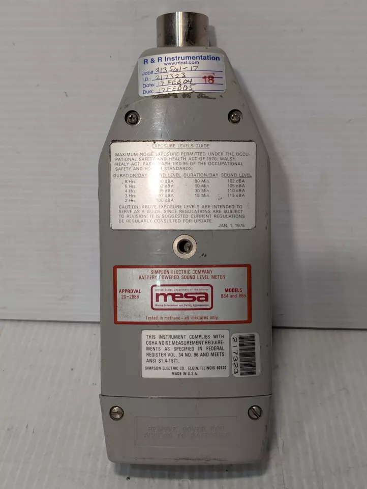 Medidor de nível de som Simpson modelo 884 tipo S2A   - Imagem 2 de 4