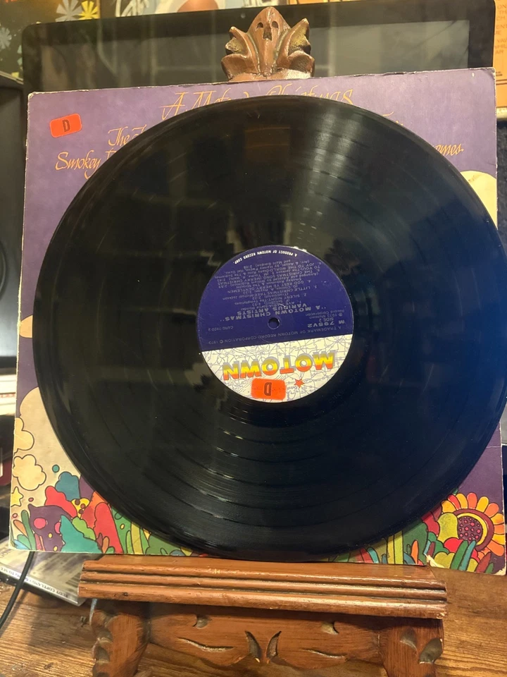 A MOTOWN CHRISTMAS - Vinyl LP - Stevie Wonder - Temptations - Diana Ross Holiday Foto 3 de 4