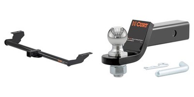 CURT Trailer Hitch Tow Kit 2in Receiver, 2in Ball Mount, Pin & Clip - 13370