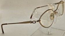 Fundamentals F105 51-18-130 YG Gold Tone Eyeglass Frames Round Vintage Style E4