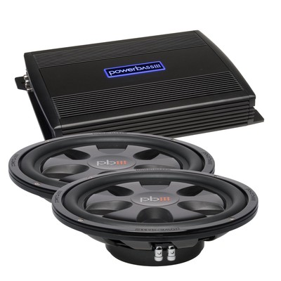 PowerBass S-12TD 12'' Subwoofers + ASA3-600.1D Amplifier