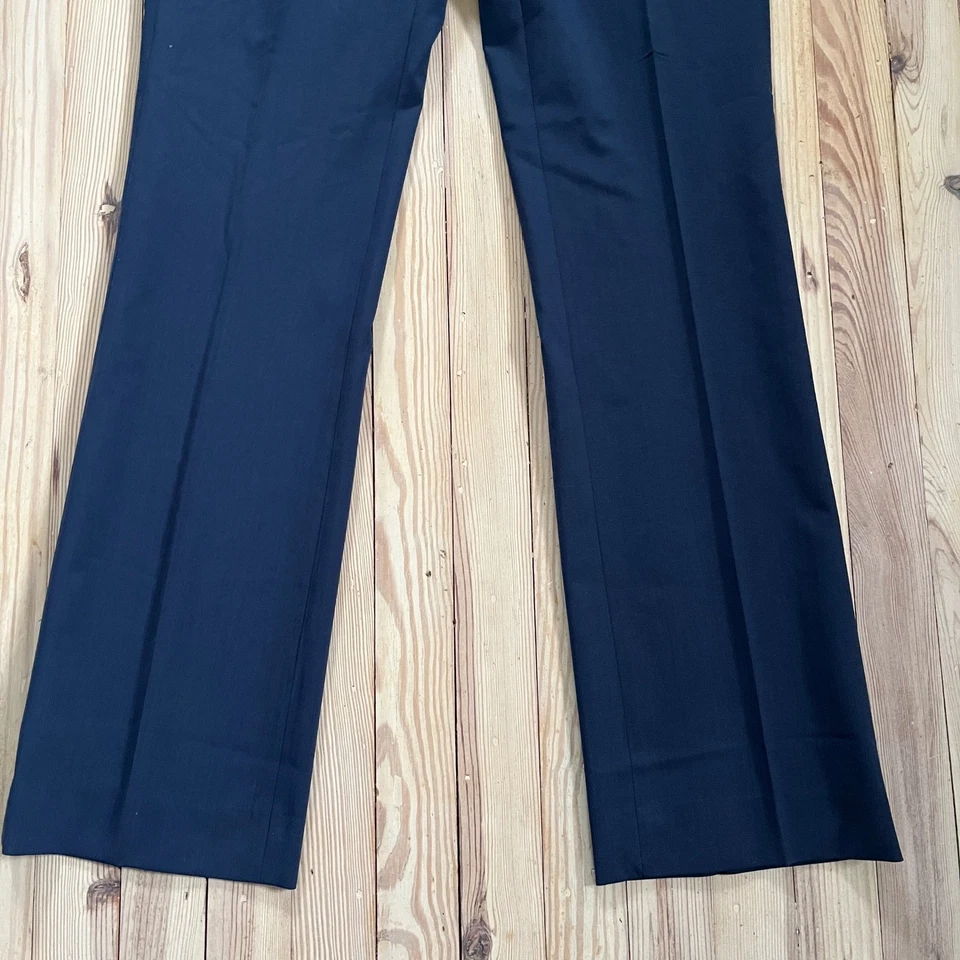 Pantalones Pantalón Banana Republic Logan tiro medio azul marino talla 6 mezcla de lana italiana Foto 3 de 4