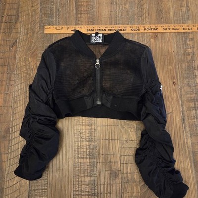 Women's Black Crop-top