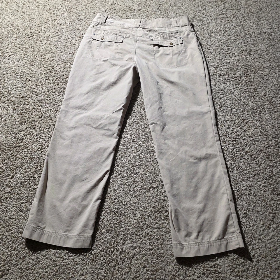 Cabelas Pants Womens 18 Khaki Beige Embroidered Casual Straight Leg Outdoor - Image 3 of 4