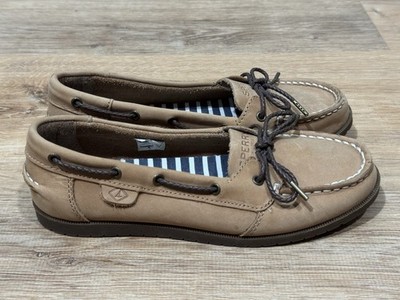 NEW Sperry Little Girls Sahara Boat Shoes Tan Size 3