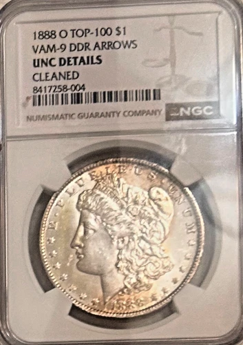 1888 O Morgan Top 100 VAM-9 cleaned uncirculated beautiful bright free shipping
