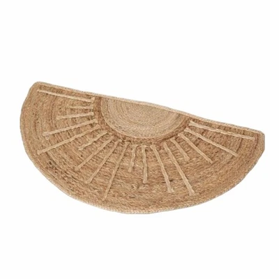 Durable Natural Jute Half Circle Door Mat (35×65 cm) – Handmade Eco-Friendly Rug - Image 1 of 4