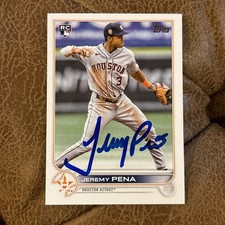 Jeremy Pena Signed Autograph 2022 Topps Update #US253 Card RC Houston Astros