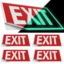 Sunco Photoluminescent Exit Signs, Glow In The Dark Emergency Sign, NonElectr...