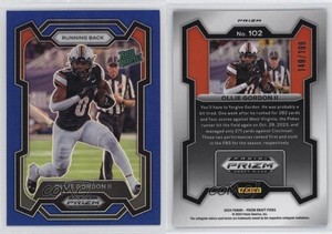 2024 Panini Prizm Draft Picks Blue Prizm /199 Ollie Gordon II #102