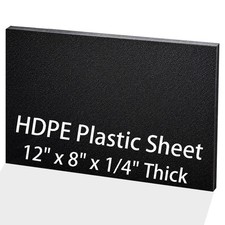 HDPE Plastic Sheet with Textured Surface - 1/4" Thick x 8" x 12",High Density...