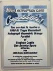2025/26 topps chrome update Stephen Castle 1980 81 ORANGE REFARCTOR AUTO /25 Geo