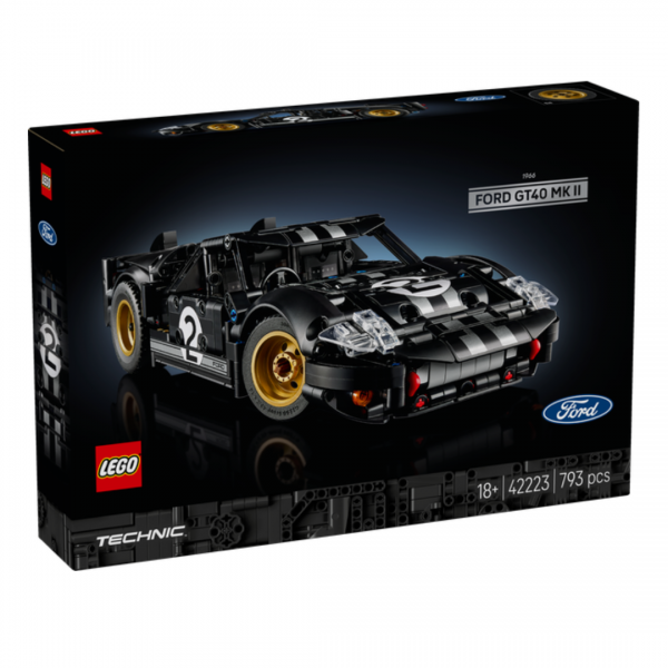 Lego Technic Nero/Argento 42223 Lego® Technic 1966 Ford Gt40 Mkii Macchina Da Corsa (42223) - Immagine 2