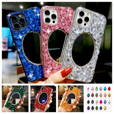 Bling Diamonds Handmade Sparkly Rhinestones Mirror Crystals Soft Back Women Case