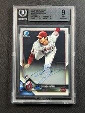 SHOHEI OHTANI BGS 9 2018 BOWMAN CHROME ROOKIE AUTOGRAPH RC AUTO PITCHING #CRASO