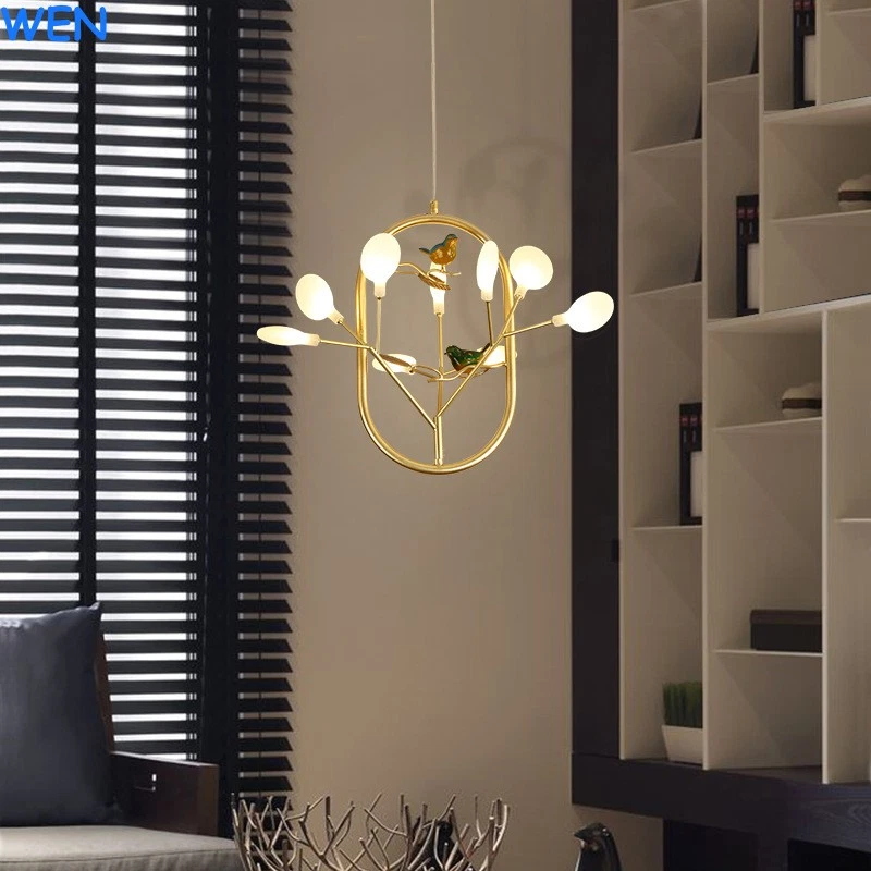 Modern Little bird Pendant Light LED Chandelier Lighting Branch Ceiling Lamp - Image 3 of 4
