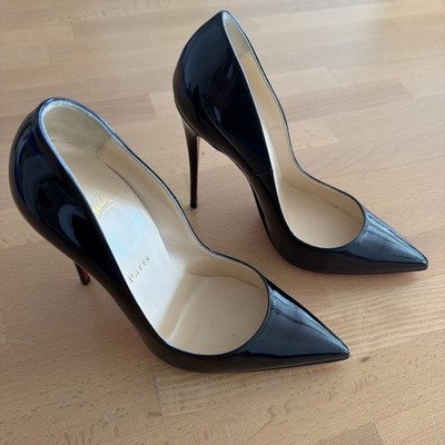 Christian Louboutin So Kate 120 schwarz Lackleder 38