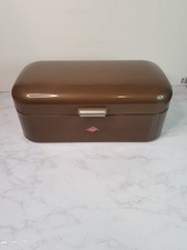 Wesco Brown Grandy Bread Bin Retro 1940s Style Kitchen Storage Container