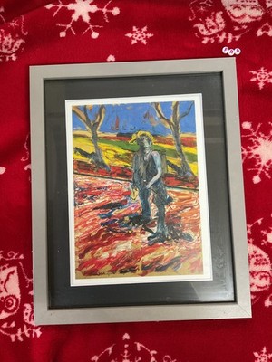 Franziskus Speck, Kunstdruck selten Vintage 60er Jahre. HOCHWERTIG, GERAHMT