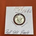 1942 P Mercury Dime Ch. BU Full Split Bands