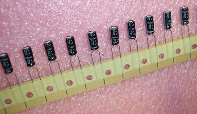 QTY (100) 22uF 25V 85' 5x11 ALUMINUM ELECTROLYTIC CAPACITORS SME25VB22M5X11 NCC