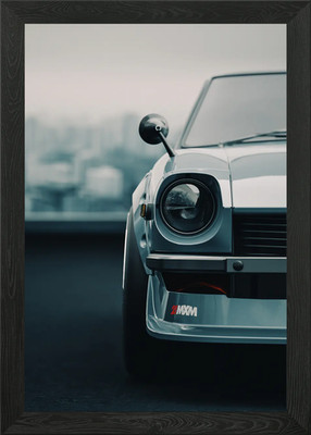 Datsun 240Z Front Close-Up Gerahmtes Wandbild Poster Leinwanddruck Bild