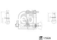 Für FEBI 175626 STAB CONNECTOR. TESLA