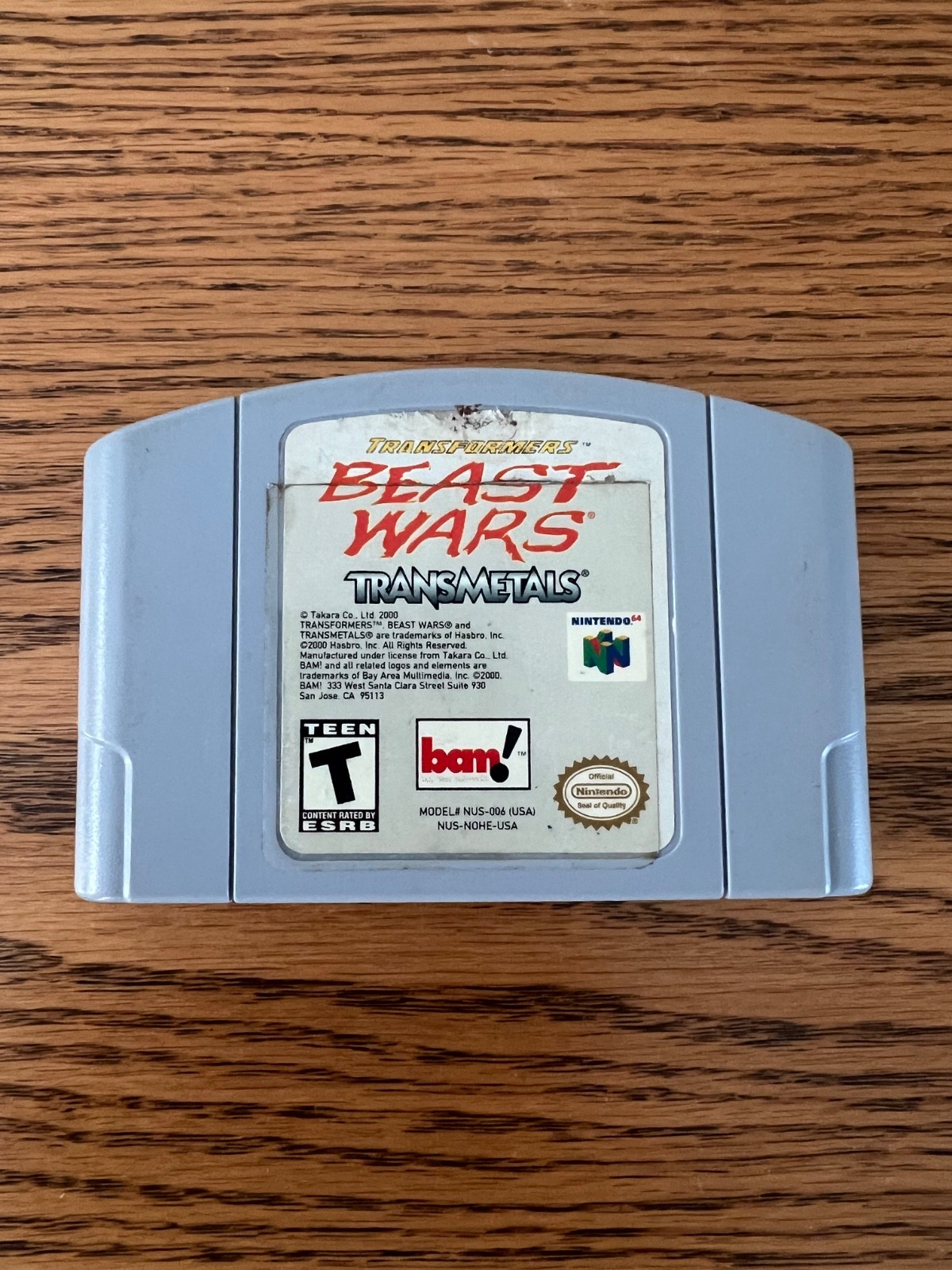 Nintendo 64 N64 Authentic Transformers Beast Wars Transmetals Cart Only