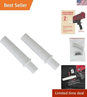 2-Pack Ceramic Sandblaster Nozzles - Universal Size For Multiple Brands