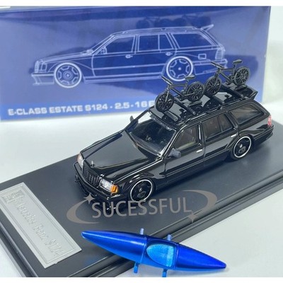 1/64 YS Black E-Class S124 EVO2 Detailed Wagon Diecast Collectible Vehicle