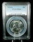 1960  50C Franklin Half Dollar PCGS MS64 #7370