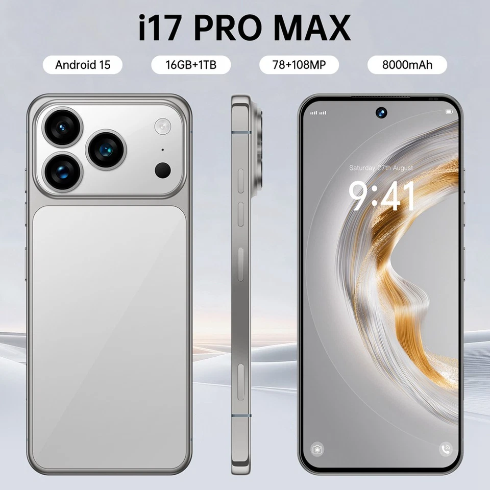 NEW i17 Pro Max 7.3-inch 16+1TB 8000mAh 5G Android Phone Global Unlock Dual SIM - Image 4 of 4