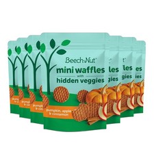 Beech-Nut Toddler Snacks, Mini Waffles with Hidden Veggies, Pumpkin Apple