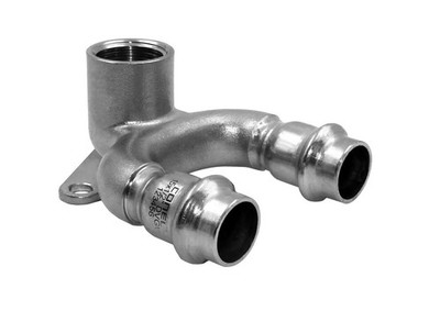 Connect Inox Edelstahl Pressfitting Doppelwandscheibe 22 x 1/2''IG x 22