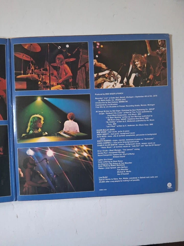 Vinyl Record LP Bob Seger/The Silver Bullet Band Live Bullet VG - Image 3 of 4