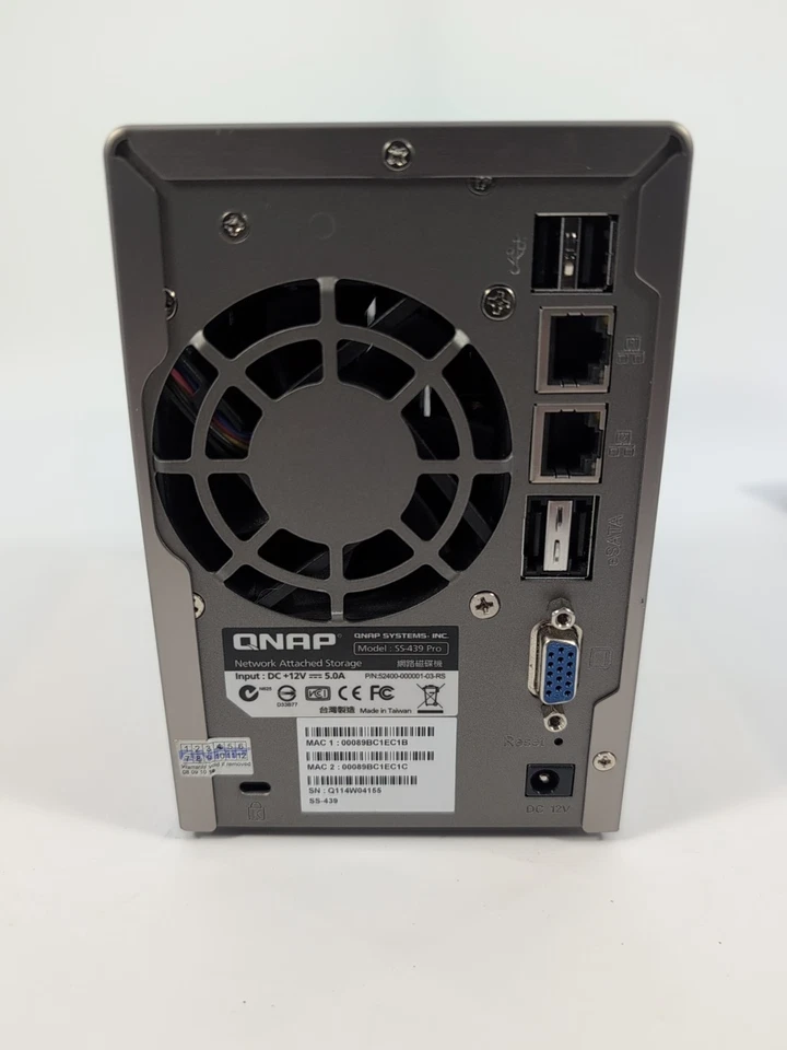 QNAP SS-439 Pro NAS 4-Bay 2.5" SATA Network Attached Storage w/ 500GB SSD x4 - Image 2 of 4