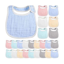 Yahenda 24 Pcs Muslin Baby Bibs Bandana Drool Bibs for Unisex Boys Girls Soft...