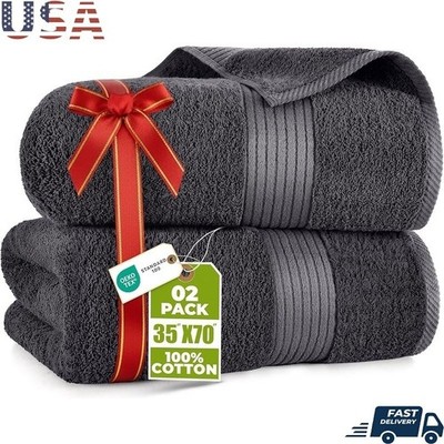 Large Bath Sheet Soft Absorbent Cotton Towel Machine Washable Durable Quality US