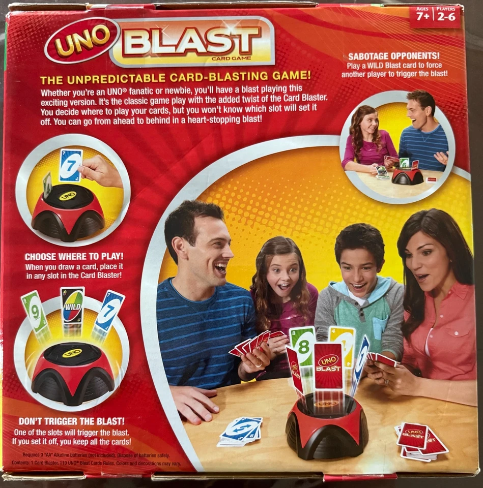 NEW Uno Blast Card Game (2012) - Image 2 of 2