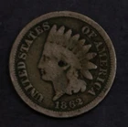 1862 Indian Cent Copper Nickel Damage Obverse Ear..........Lot 5334