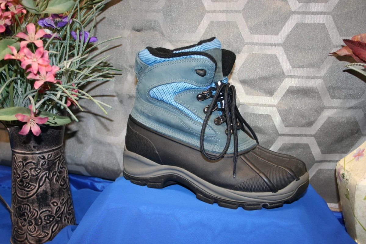 Pacific Trail Women Blue Winter Insulated Snow Boots Size 9
