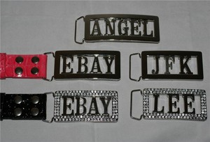 belt buckles with names on them
