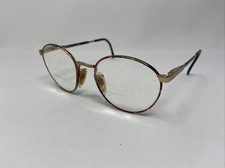 LUXOTTICA EYEGLASSES FRAME 402 PURPLE MIX GOLD ROUND 49/19/140 EYEGLASSES KT70