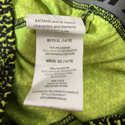 Batman Dark Knight Basketball Shorts Youth Boys XL (14-16) 109% Polyester-Used - Picture 8 of 8