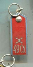 Zaristisches Russland:Schulterklappe:49.Femekompanie.Rot m.blauem Rand.Mini (16)