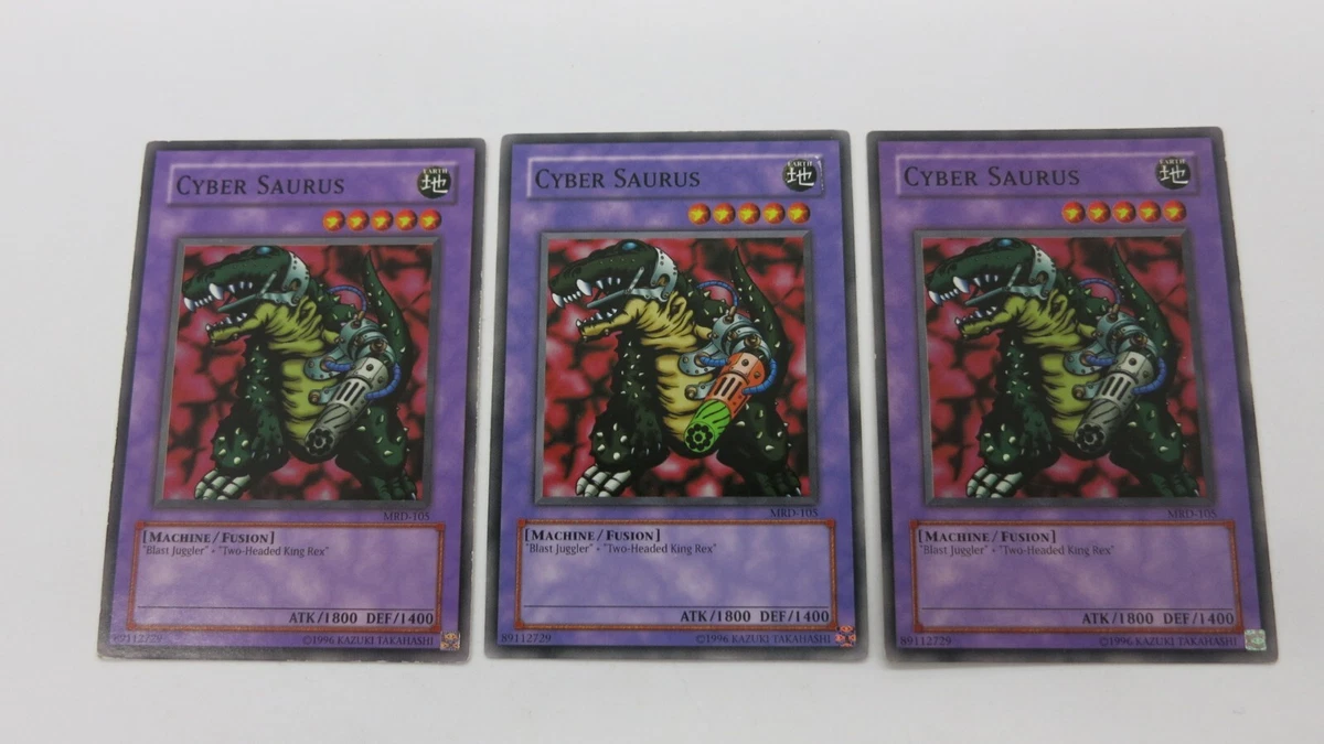 3x CYBER SAURUS FUSION MRD-105 UNLIMITED EDITION COMMON YUGIOH LP | eBay