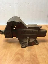 VINTAGE CRAFTSMAN 5 1/2" 391.5187 SWIVEL ANVIL BENCH VISE  READ