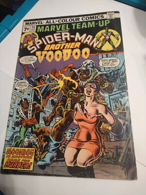 Marvel Team-Up # 24 Marvel Comic 1974 Spider-Man & Brother Voodoo