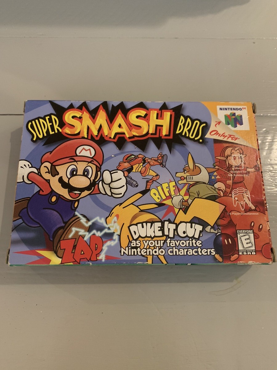 Super Smash Bros Nintendo 64 N64 in Box OEM Authentic Tested